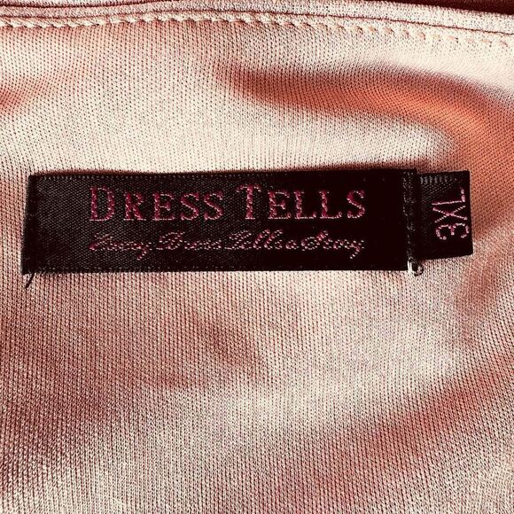 Dress Tells Vintage Inspired Plus Size Blush Cap Sleeve Dress 3XL - Picture 6 of 8